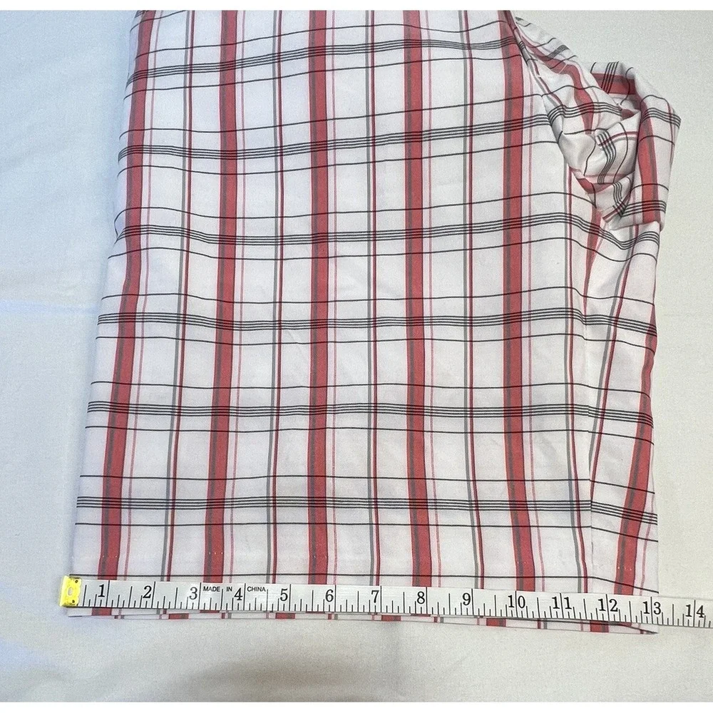 IZOD‎ PerformX Men's Flat Front Active Sports Plaid Golf Shorts Sz 36x10